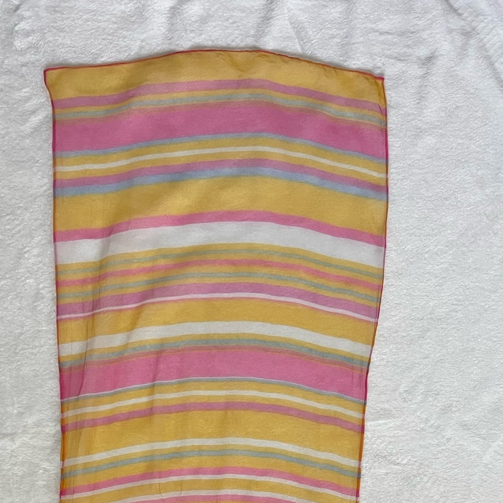 Colorful, vintage silk scarf - Picture 4 of 4